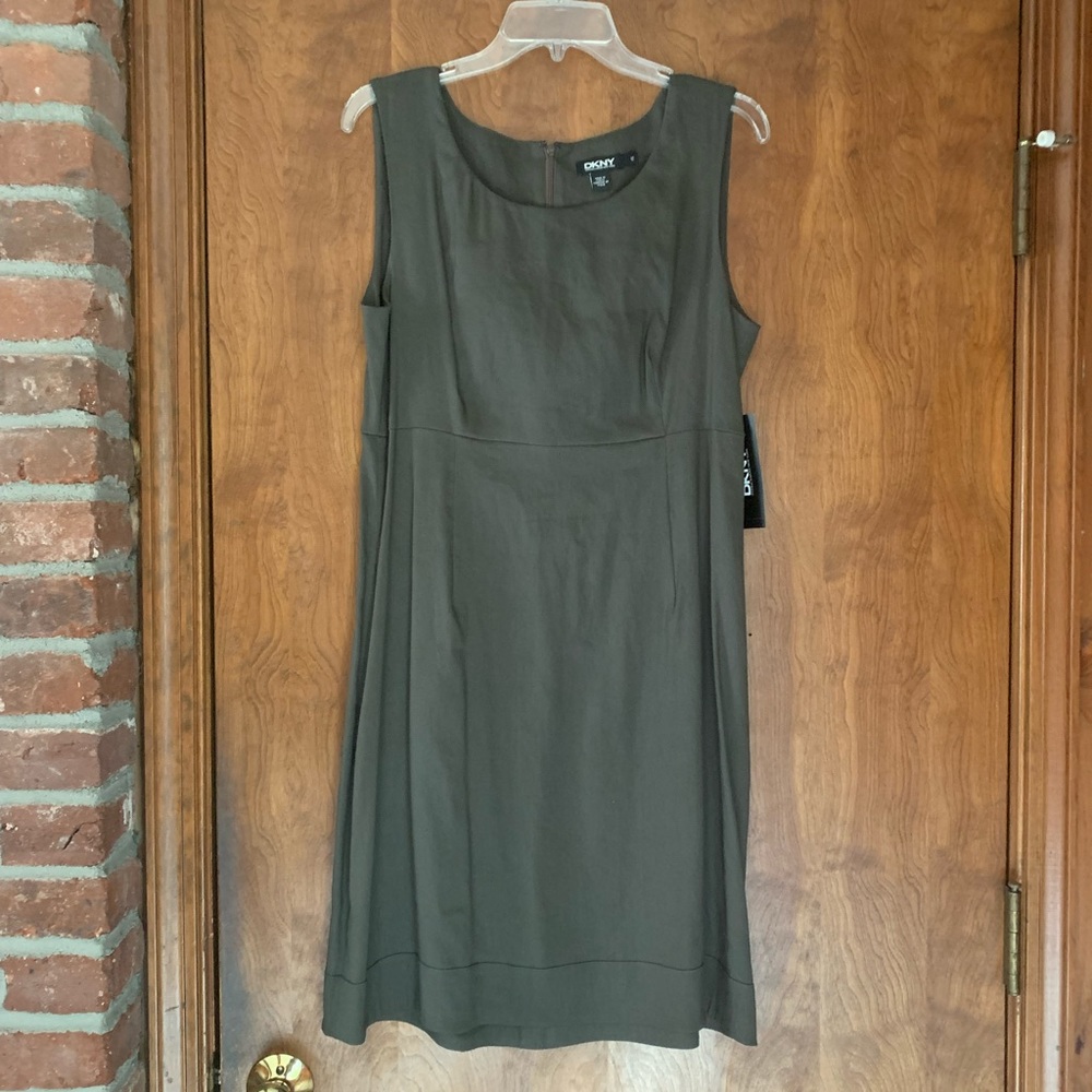 DKNY Donna Karan New York Sleeveless Linen Blend Shift Dress